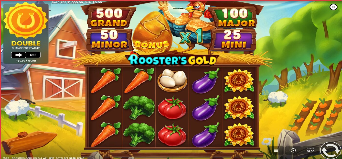 Rooster's Gold: Hold & Win